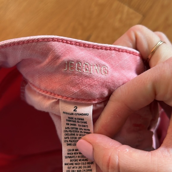 Salmon Ankle Zip American Eagle Super Stretch Jeggings - Picture 3 of 5